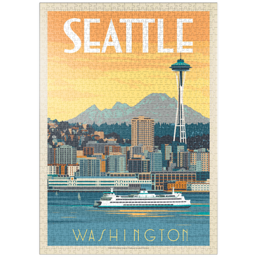 puzzleplate Seattle, WA: Ferry, Vintage Poster 1000 Puzzle