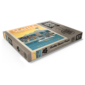 Alternative Darstellung des Puzzle-Motivs Seattle, WA: Ferry, Vintage Poster – Puzzleteile: 100