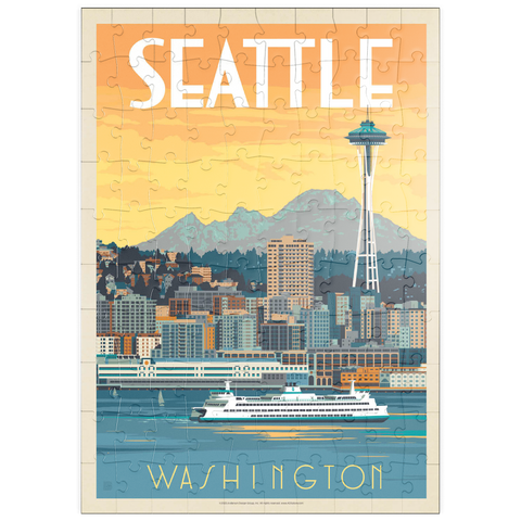 puzzleplate Seattle, WA: Ferry, Vintage Poster 100 Puzzle