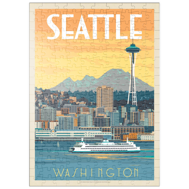 puzzleplate Seattle, WA: Ferry, Vintage Poster 200 Puzzle