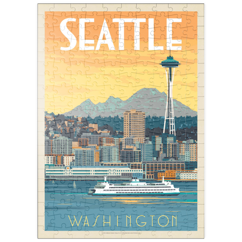 puzzleplate Seattle, WA: Ferry, Vintage Poster 200 Puzzle