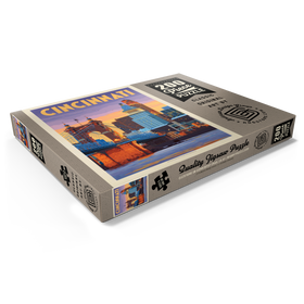 Alternative Darstellung des Puzzle-Motivs Cincinnati, OH: Riverfront, Vintage Poster – Puzzleteile: 200