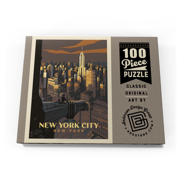 New York City: Eagle's View, Vintage Poster 100 Puzzle Schachtel Ansicht3