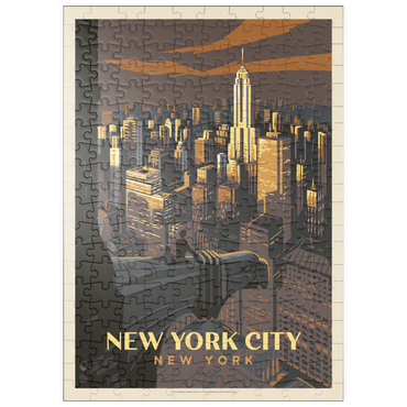 puzzleplate New York City: Eagle's View, Vintage Poster 200 Puzzle