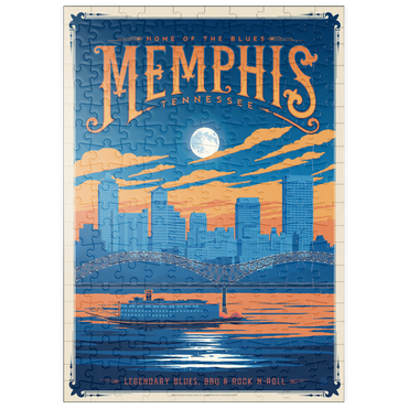 puzzleplate Memphis, TN: Home of Blues, Rock n’ Roll, and Soul, Vintage Poster 200 Puzzle