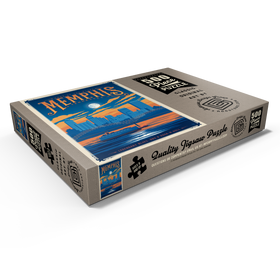 Darstellung des Puzzle Motivs Memphis, TN: Home of Blues, Rock n’ Roll, and Soul, Vintage Poster - Puzzleteile: 500