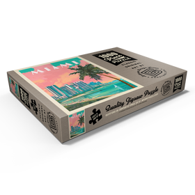 Alternative Darstellung des Puzzle-Motivs Miami, FL: South Beach, Vintage Poster – Puzzleteile: 1000