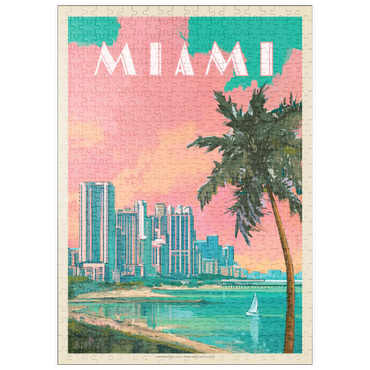 puzzleplate Miami, FL: South Beach, Vintage Poster 500 Puzzle