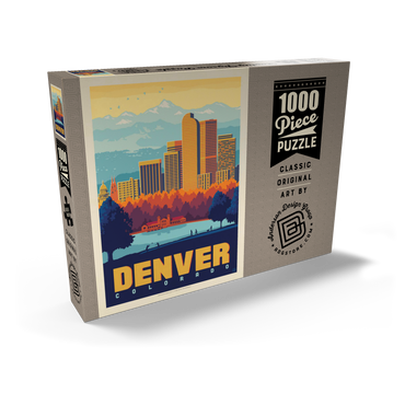 Denver, Colorado: City Park, Vintage Poster 1000 Puzzle Schachtel Ansicht2