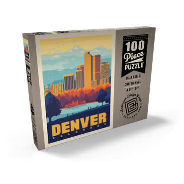 Denver, Colorado: City Park, Vintage Poster 100 Puzzle Schachtel Ansicht2