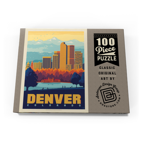 Denver, Colorado: City Park, Vintage Poster 100 Puzzle Schachtel Ansicht3