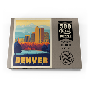 Denver, Colorado: City Park, Vintage Poster 500 Puzzle Schachtel Ansicht3