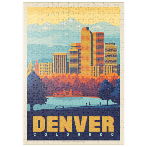 puzzleplate Denver, Colorado: City Park, Vintage Poster 500 Puzzle