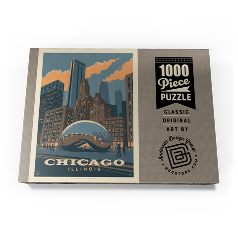 Chicago, IL: Magic Bean, Vintage Poster 1000 Puzzle Schachtel Ansicht3