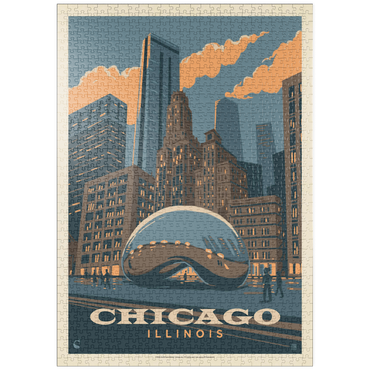 puzzleplate Chicago, IL: Magic Bean, Vintage Poster 1000 Puzzle