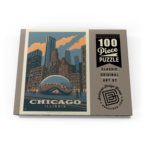 Chicago, IL: Magic Bean, Vintage Poster 100 Puzzle Schachtel Ansicht3