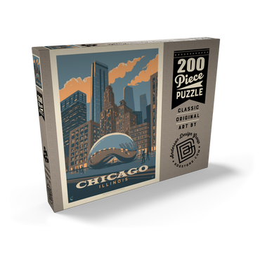 Chicago, IL: Magic Bean, Vintage Poster 200 Puzzle Schachtel Ansicht2