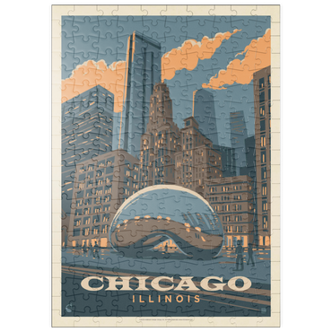 puzzleplate Chicago, IL: Magic Bean, Vintage Poster 200 Puzzle