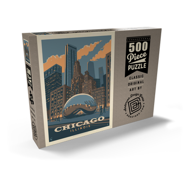 Chicago, IL: Magic Bean, Vintage Poster 500 Puzzle Schachtel Ansicht2
