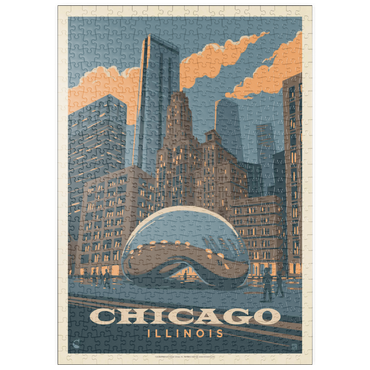 puzzleplate Chicago, IL: Magic Bean, Vintage Poster 500 Puzzle