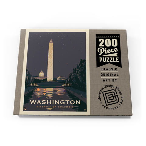 Washington DC: Reflections Of Freedom, Vintage Poster 200 Puzzle Schachtel Ansicht3