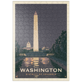 Darstellung des Puzzle-Motivs Washington DC: Reflections Of Freedom, Vintage Poster – Puzzleteile: 200
