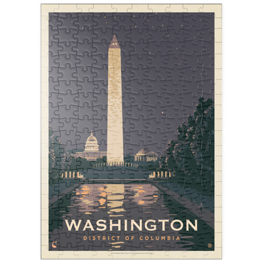puzzleplate Washington DC: Reflections Of Freedom, Vintage Poster 200 Puzzle
