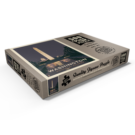 Darstellung des Puzzle Motivs Washington DC: Reflections Of Freedom, Vintage Poster - Puzzleteile: 500