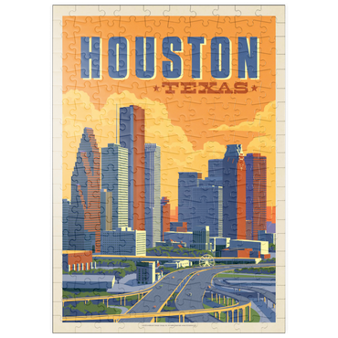 puzzleplate Houston, Texas: Skyline, Vintage Poster 200 Puzzle