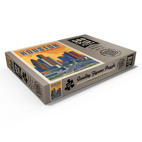 Darstellung des Puzzle Motivs Houston, Texas: Skyline, Vintage Poster - Puzzleteile: 500