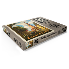 Alternative Darstellung des Puzzle-Motivs Charleston, South Carolina: St Philip's Church, Vintage Poster – Puzzleteile: 200