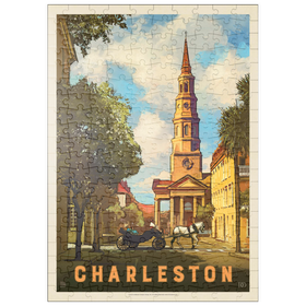Darstellung des Puzzle-Motivs Charleston, South Carolina: St Philip's Church, Vintage Poster – Puzzleteile: 200