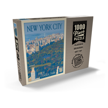 New York City: Enjoy Central Park, Vintage Poster 1000 Puzzle Schachtel Ansicht2