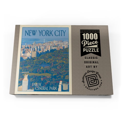 New York City: Enjoy Central Park, Vintage Poster 1000 Puzzle Schachtel Ansicht3