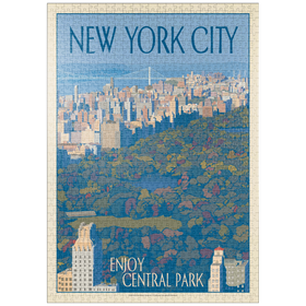 Darstellung des Puzzle-Motivs New York City: Enjoy Central Park, Vintage Poster – Puzzleteile: 1000