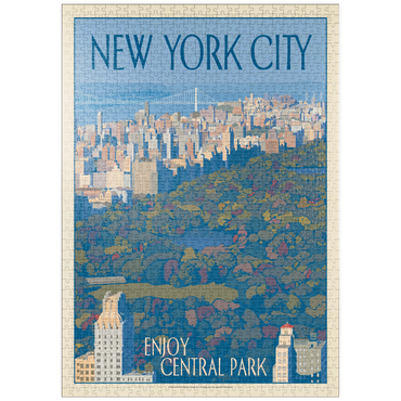 puzzleplate New York City: Enjoy Central Park, Vintage Poster 1000 Puzzle