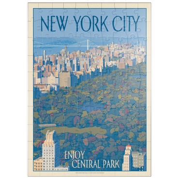 puzzleplate New York City: Enjoy Central Park, Vintage Poster 100 Puzzle