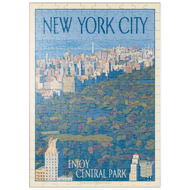 puzzleplate New York City: Enjoy Central Park, Vintage Poster 200 Puzzle