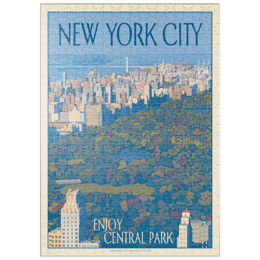 puzzleplate New York City: Enjoy Central Park, Vintage Poster 500 Puzzle