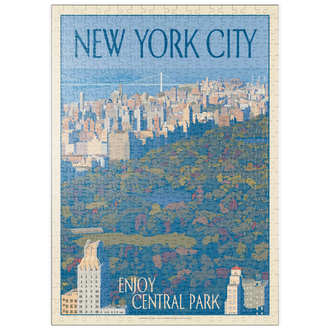 puzzleplate New York City: Enjoy Central Park, Vintage Poster 500 Puzzle