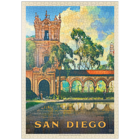 puzzleplate San Diego, CA: Balboa Park, Vintage Poster 1000 Puzzle