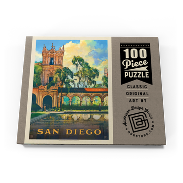 San Diego, CA: Balboa Park, Vintage Poster 100 Puzzle Schachtel Ansicht3