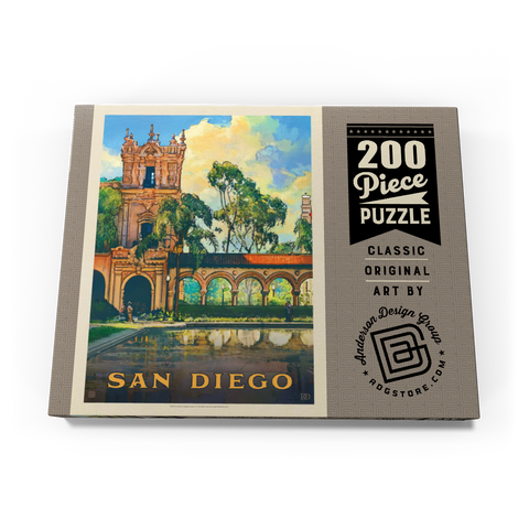 San Diego, CA: Balboa Park, Vintage Poster 200 Puzzle Schachtel Ansicht3