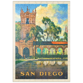 Darstellung des Puzzle-Motivs San Diego, CA: Balboa Park, Vintage Poster – Puzzleteile: 200