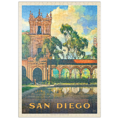 puzzleplate San Diego, CA: Balboa Park, Vintage Poster 500 Puzzle