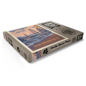 Alternative Darstellung des Puzzle-Motivs San Francisco, CA: Golden Gate-Water's Edge, Vintage Poster – Puzzleteile: 200