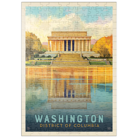 Darstellung des Puzzle-Motivs Washington, DC: Lincoln Memorial, Vintage Poster – Puzzleteile: 200