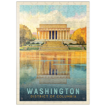 puzzleplate Washington, DC: Lincoln Memorial, Vintage Poster 200 Puzzle