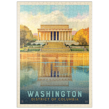 puzzleplate Washington, DC: Lincoln Memorial, Vintage Poster 500 Puzzle