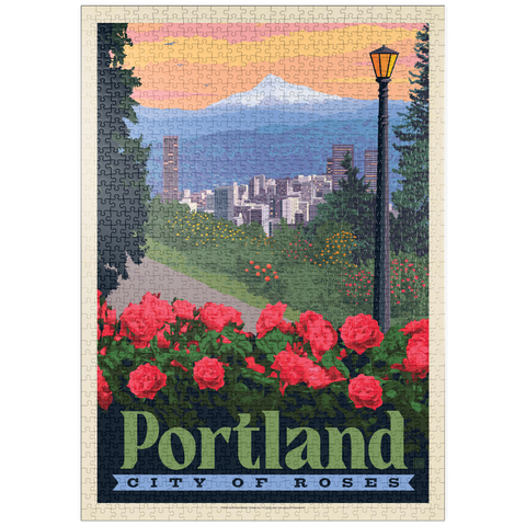 puzzleplate Portland, Oregon: City Of Roses, Vintage Poster 1000 Puzzle